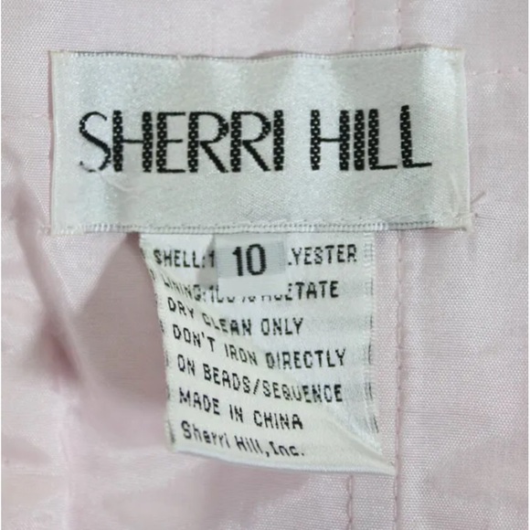 Sherri Hill 1001 Pink Glitter Strapless Bow Tulle Mini Dress NWT Size 10 Prom - Picture 16 of 16